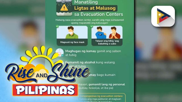 DOH, muling nagpaalala sa tamang hygiene sa mga evacuation center para makaiwas sa mga nakahahawang sakit