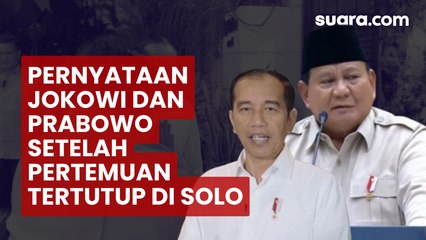 Pernyataan Jokowi dan Prabowo Setelah Pertemuan Tertutup di Solo