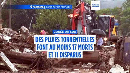 Corée du Sud : des pluies torrentielles font au moins 17 morts et 11 disparus