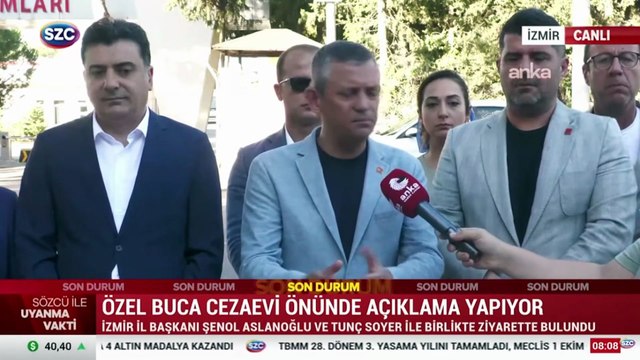 Özgür Özel Buca Cezaevi önünden açıklama yaptı