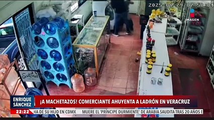 Comerciante enfrenta a ladrón a machetazos