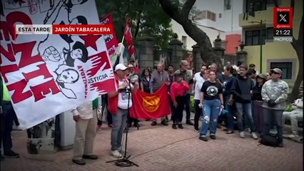 Protestan por reinstalación de esculturas de Fidel Castro y el Che Guevara en Cuauhtémoc