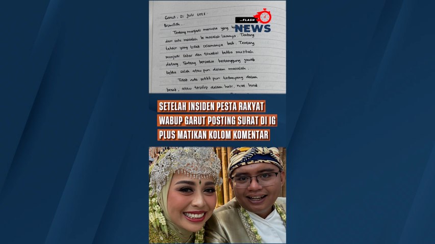 Setelah Insiden Kerusuhan Pesta Rakyat, Wabup Garut Posting Surat di Instagram Plus Matikan Kolom Komentar