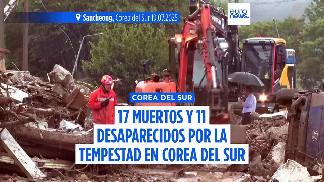 Las fuertes lluvias en Corea del Sur dejan al menos 17 muertos y otros 11 desaparecidos