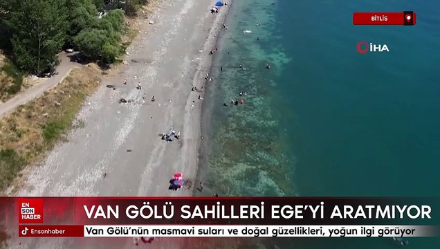 Bitlis'de Van Gölü sahilleri Ege'yi aratmıyor
