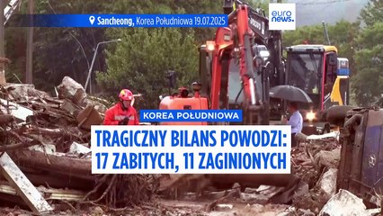 Zabici, zaginieni, zawalone domy, zatopione samochody - tragiczny bilans ulew w Korei Południowej