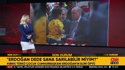 KKTC'de gülümseten sohbet: "Erdoğan dede sana sarılabilir miyim?"