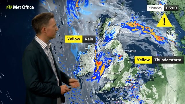 21.07.2025 - Rain in the west, showers in the east- Morning Weather Forecast UK – Met Office Weather