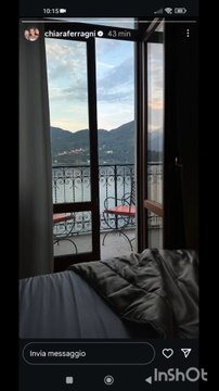 chiara Ferragni sul lago di como