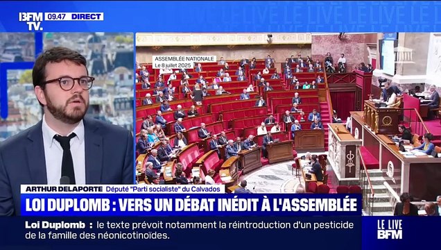 Pétition contre la loi Duplomb: Nous ne pouvons ignorer cette parole citoyenne , déclare Arthur Delaporte, député PS du Calvados