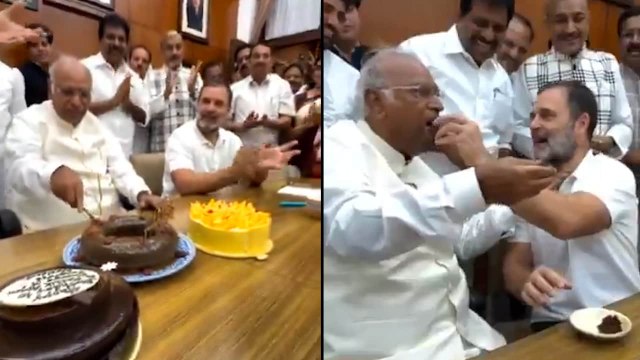 Kharge's Birthday in Parliament | Rahul Gandhi, Congress MPS Celebrate