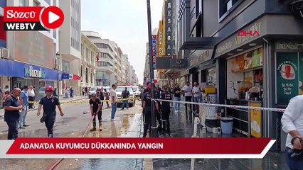 Adana'da kuyumcu dükkanında yangın