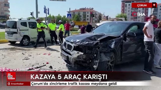 Çorum’da zincirleme trafik kazası meydana geldi