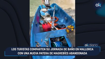 Los turistas comparten su jornada de baño en Mallorca con una nueva patera de magrebíes abandonada