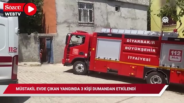 Müstakil evde çıkan yangında 3 kişi dumandan etkilendi