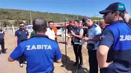 Kaçak şezlong ve şemsiye kiralayanlara zabıta müdahalesi