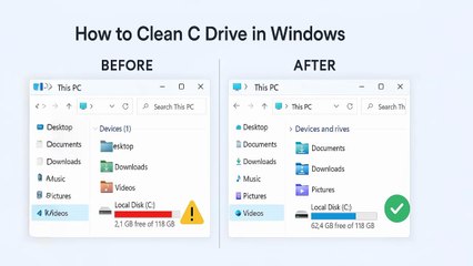 How to free up space on hard drive on Windows 11 / 10 / 8 / 7 🧹  ✅