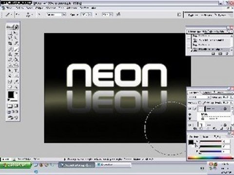 Photoshop speed painting effet neon
