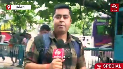 মোবাইল ক্যান্টিন নিয়ে মেয়ো রোডে পুলিশ, ঘুগনি-মুড়ি খেতে ভিড় তৃণমূলীদের