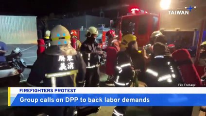 Firefighters Protest Outside DPP Headquarters