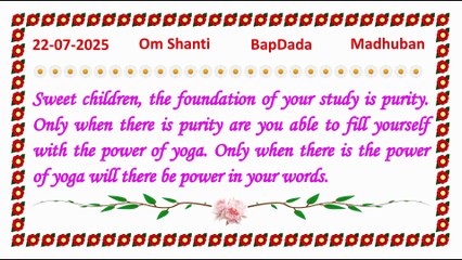 🇲🇰 Today’s Murli 22 July 2025 in English| Today Murli in Male Voice| BRAHMA KUMARIS Murli in English