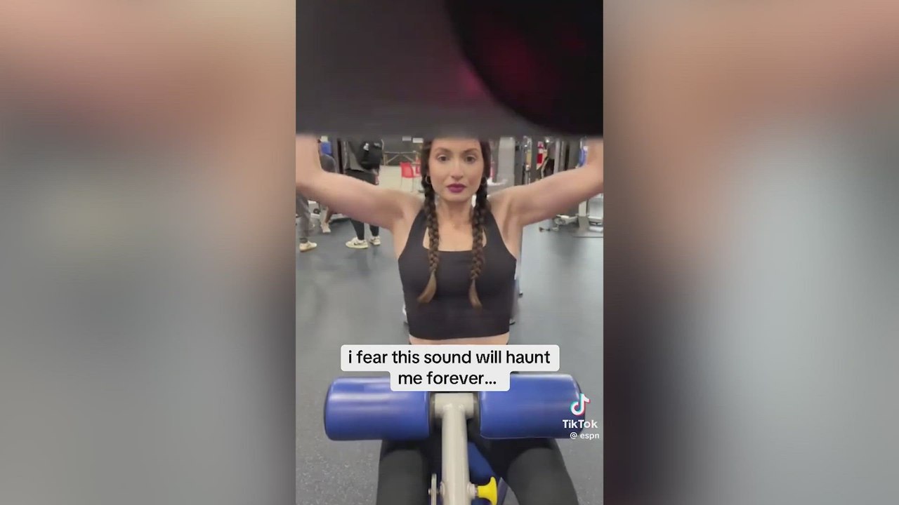 Una mujer intenta posturear en el gimnasio y lo que sucede lleva 2M de visitas
