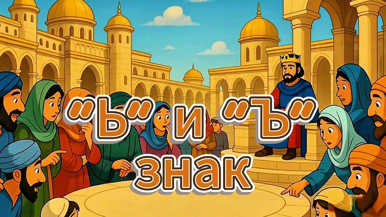 Ь и Ъ знак, алфавит - азбука для детей, христианская азбука