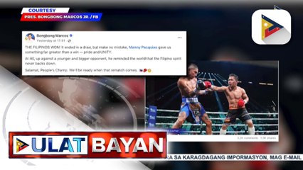 PBBM, pinuri si Manny Pacquiao matapos ang laban kay Mario Barrios