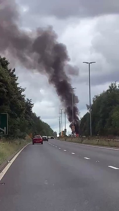 WATCH: Stanningley Bypass car fire causes major delays on Monday afternoon