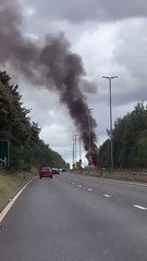 WATCH: Stanningley Bypass car fire causes major delays on Monday afternoon