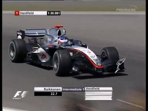 F1 – Kimi Räikkönen (McLaren Mercedes V10) lap in qualifying – European GP 2005