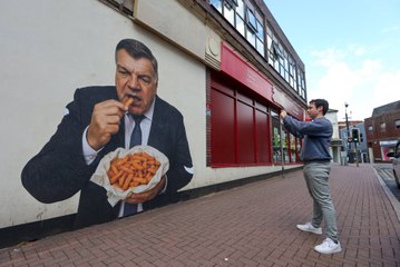 10ft mural of former England and WBA manager Sam Allardyce appears in Dudley