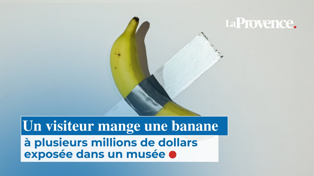 Un visiteur mange une banane à plusieurs millions de dollars  exposée dans un musée