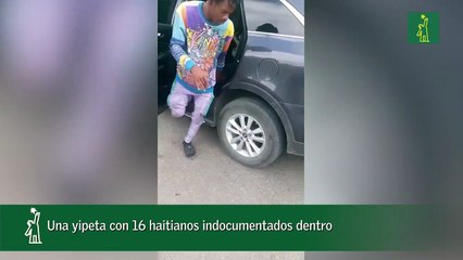 Una yipeta con 16 haitianos indocumentados dentro