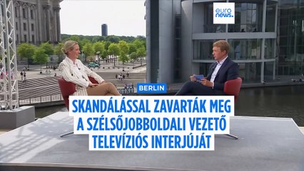Tüntetők zavarták meg az AfD vezérének élő interjúját, a tévétársaság magyarázkodik