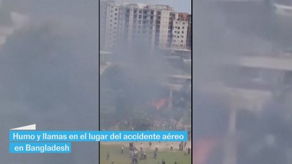 La escuela contra la que se ha estrellado un avión militar en Bangladés