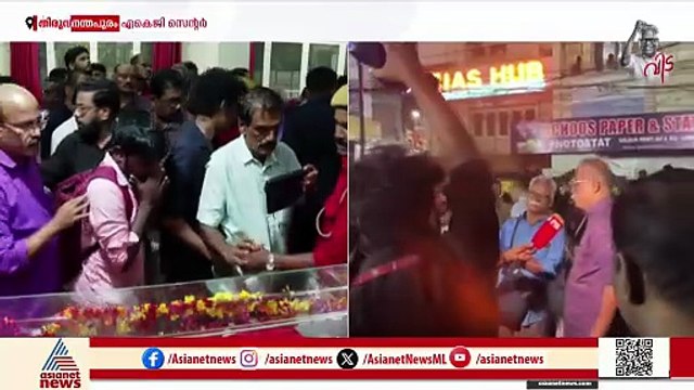 വിഎസിനെ കണ്ട് പൊട്ടിക്കരഞ്ഞ് കെഎം ഷാജഹാൻ; എകെജി സെന്ററിൽ വൈകാരിക നിമിഷങ്ങൾ