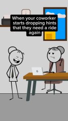 Coworker Hints for a Ride Again - Funny Office Moments #animation #shorts #work  #manager  #usa🇺🇸