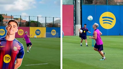 Barcelona presume el perfecto control de balón de Gavi en redes sociales