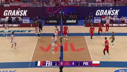 Le replay de France - Pologne (Set 2) - Volley - Ligue des Nations