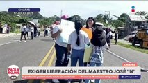 Exigen la liberación del maestro señalado por acoso en Pijijiapan, Chiapas