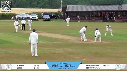 The winning moment as Werrington chase down 334 to beat Grampound Road on Saturday.