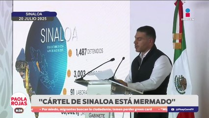 Harfuch aseguró que el Cártel de Sinaloa está mermado