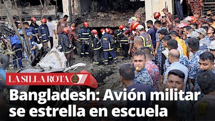 Avión de entrenamiento se estrella en colegio en Bangladesh