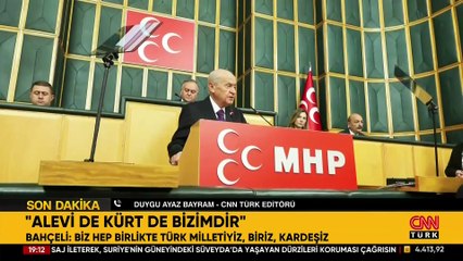 SON DAKİKA HABERİ: MHP Lideri Bahçeli: Alevi de Kürt de bizimdir
