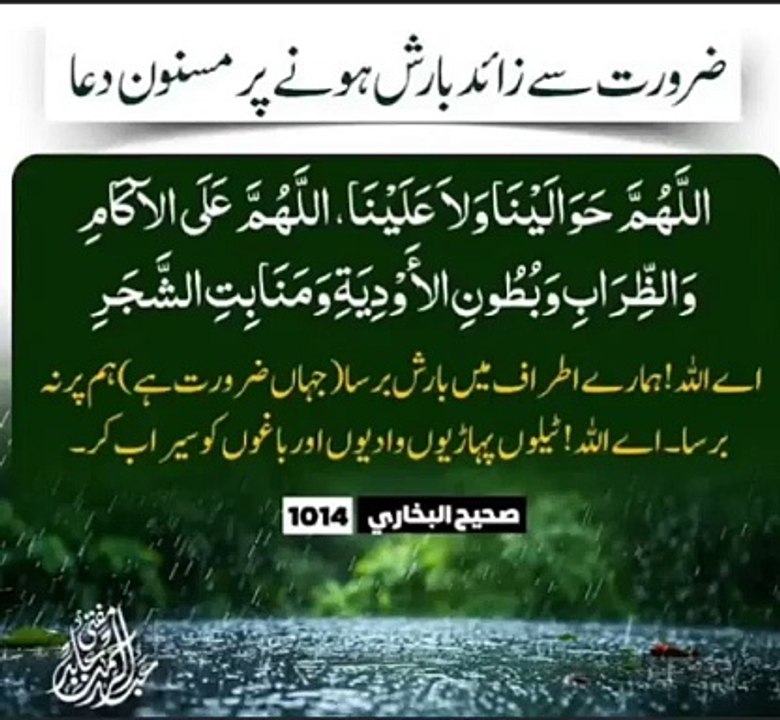 Prayer for excessive rain