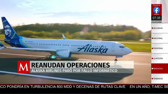 Alaska Airlines reanuda sus operaciones luego de la falla informática
