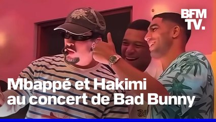 Kylian Mbappé et Achraf Hakimi réunis sur scène au concert de Bad Bunny à Porto Rico