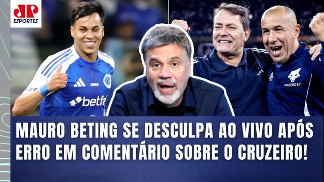 Eu PEÇO DESCULPAS pela BOBAGEM QUE FALEI! O Cruzeiro... Mauro Beting SE CORRIGE AO VIVO!