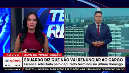 Eduardo Bolsonaro diz que não irá renunciar ao cargo | TEMPO REAL